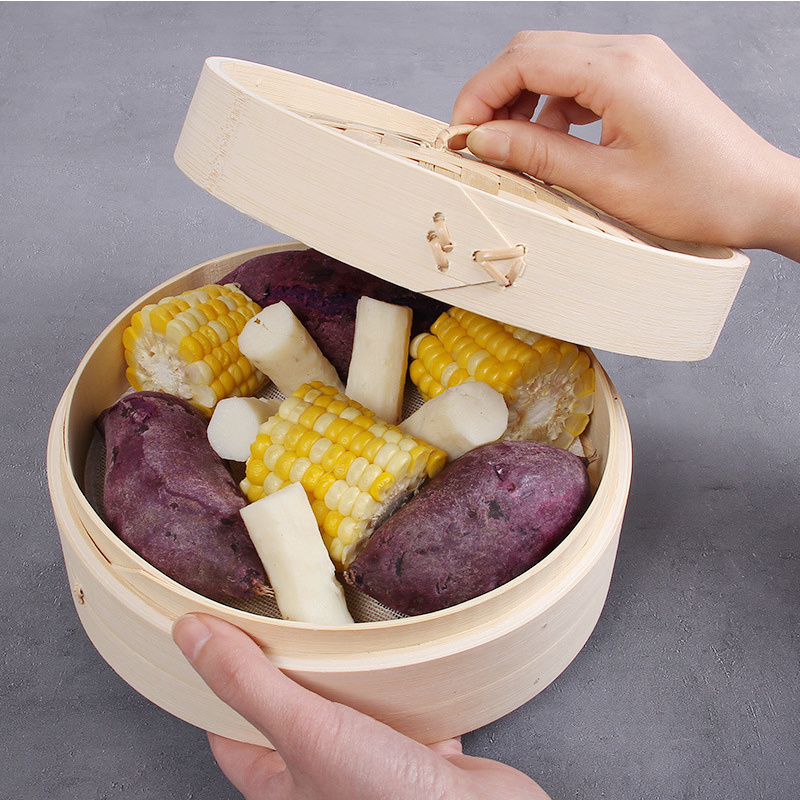 Chinese Cheap Multi-function Dumplings Fish Rice Steamer Steam Pot Bamboo Steamer Basket With Lid