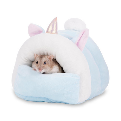 Pet bed Plush nest Squirrel Hamster Cotton small pet Warm house Winter toy home pet hamster cage