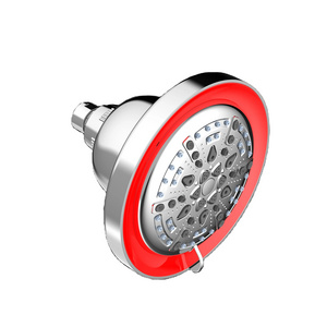 Rainshower LED shower set with purifying bathroom light 3 color flow shower head