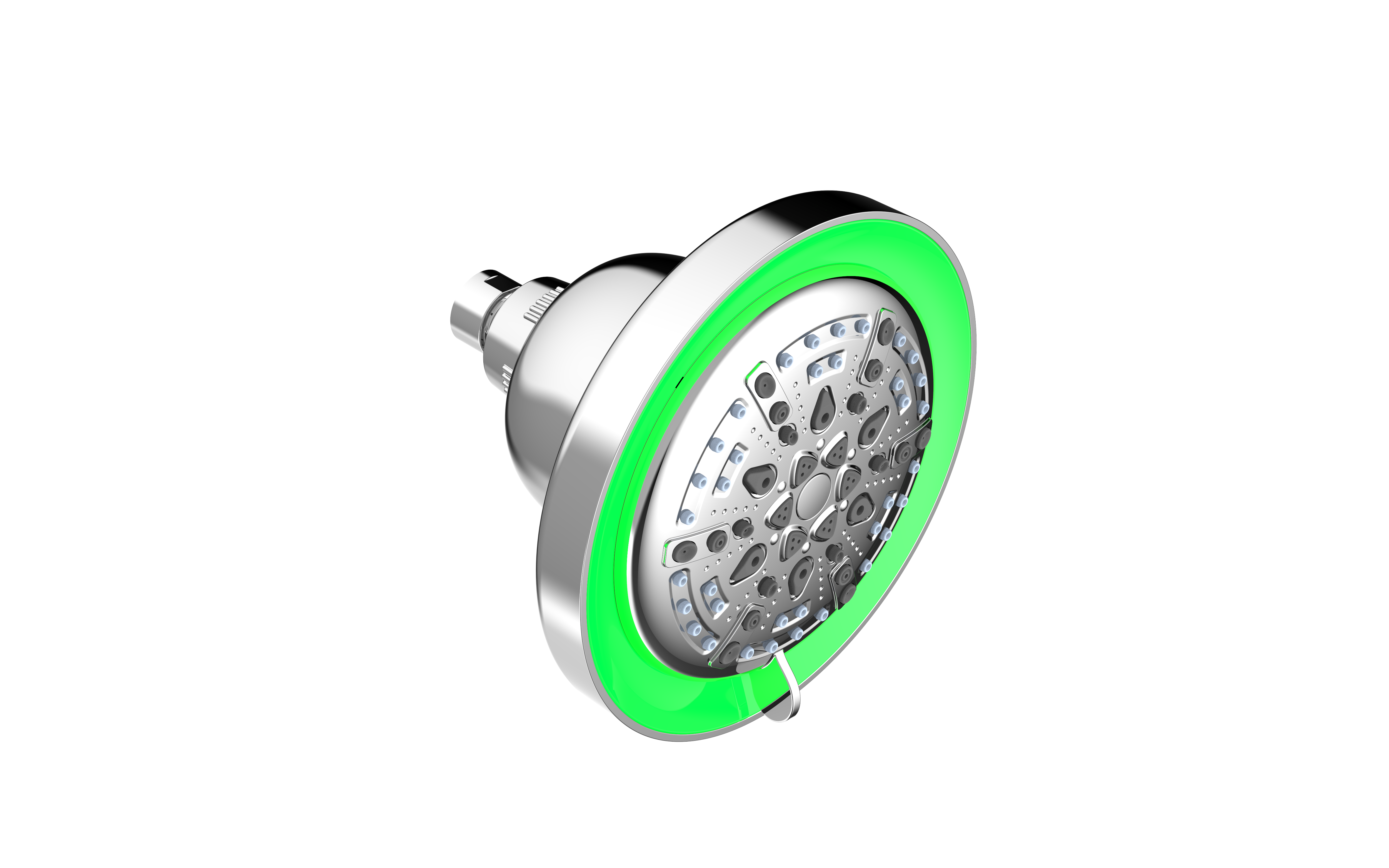 Rainshower LED shower set with purifying bathroom light 3 color flow shower head