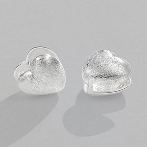 Vintage Heart Clip Earrings For Women Silver Color Fake Earring Fashion Jewelry Ear Cuff