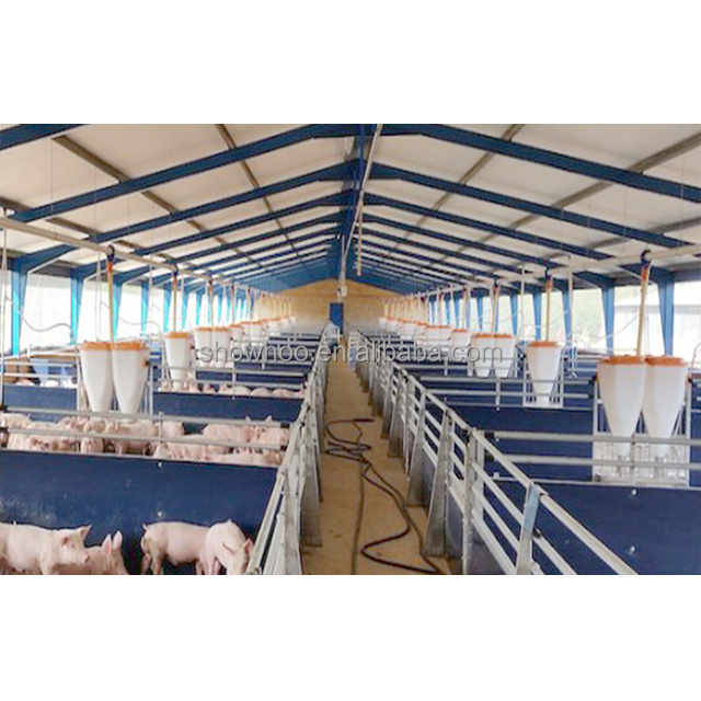 Low Cost Prefab Pig House Shed Light Steel Frame Structure Building Design Prefabricated Construction Farm