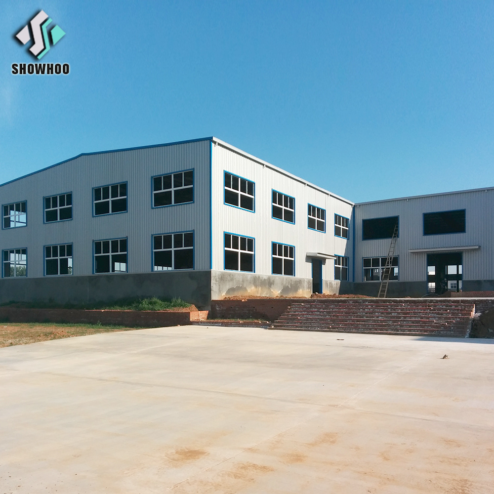 Metal industrial construction building Steel Structure Framed Commercial Office Building pre fabricated warehouse