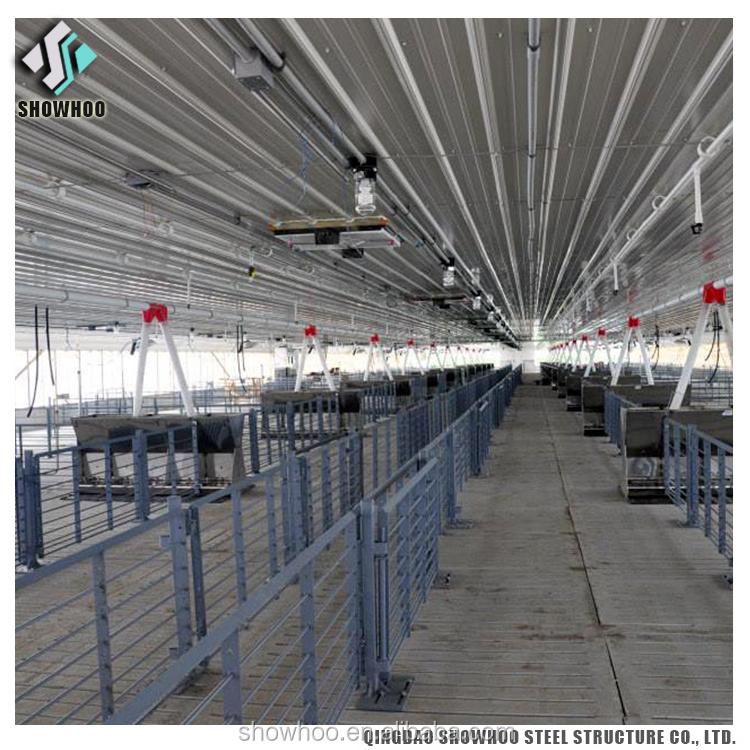 Low Cost Prefabricated Steel Frame Housing Pig House Building For Sale