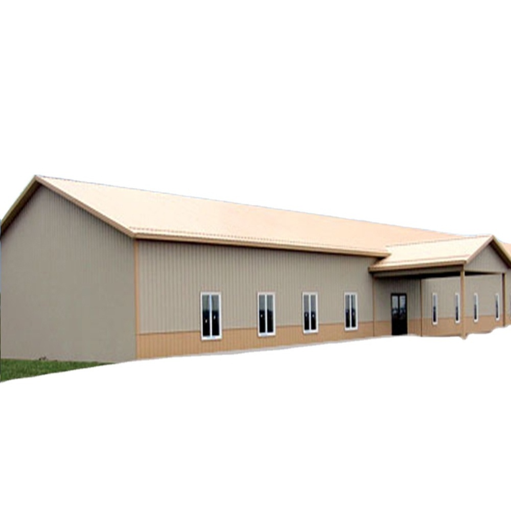 Low cost modern design prefab steel frame structure church building