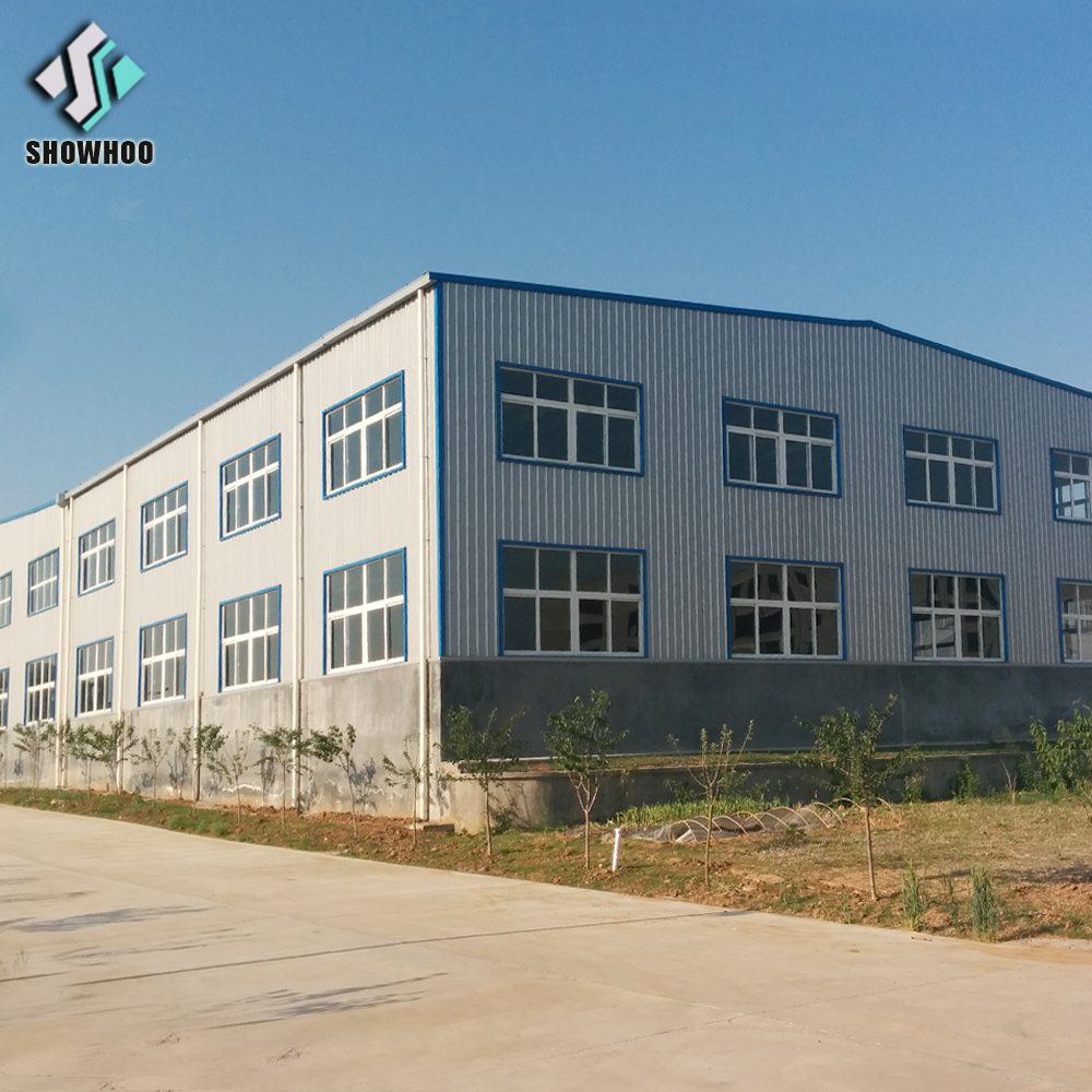 Metal industrial construction building Steel Structure Framed Commercial Office Building pre fabricated warehouse