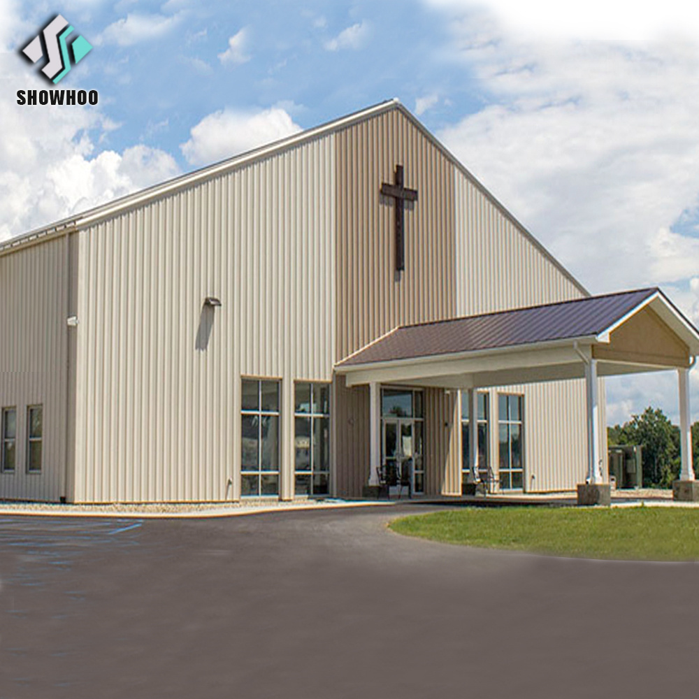 Prefabricated steel structure metal church building