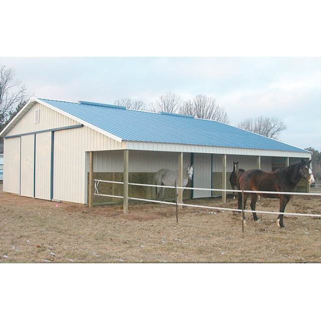 pre-fab steel structure horse barn