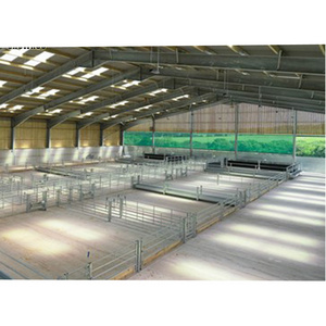 Low cost prefabricated steel structure building goat farm design