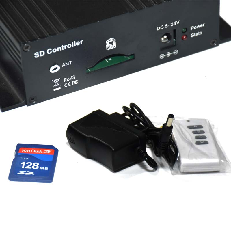 Programmable DC12V-24V Constant Voltage PWM Signal 2CH Master LED SD Card DMX Controller