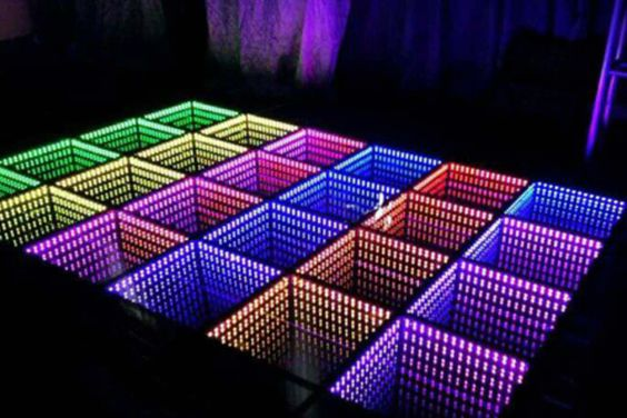 3d infinity mirror video light led dance floor Night club Disco interactive led video dance floor