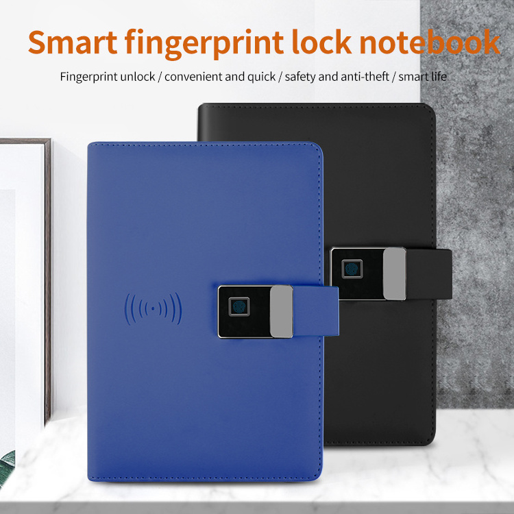 fingerprint notebook power bank lock book power bank with password