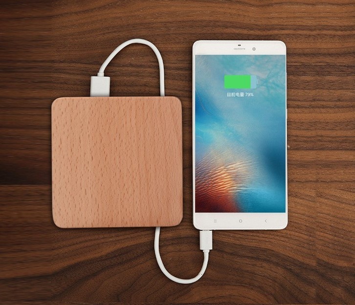 Factory Supply Wooden Portable Power Bank 2600mAh 7800mah 1040mah Square Wooden Power Bank