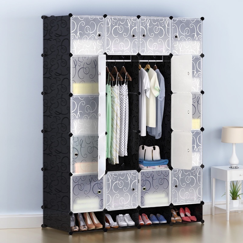 12 cube hanging clothes wardrobe closet organizer wardrobe plastic