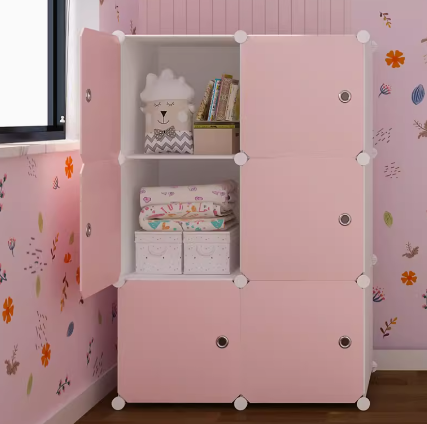 plastic wardrobe cabinet for kidsmodular cube storage pink plastic wardrobe storage box cube