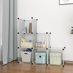 White Metal Wire Cube  Bookshelf Storage Rack Shelf DIY