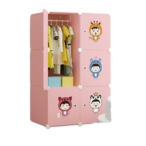 Children's wardrobe baby child plastic storage assembly baby small simple storage cabinet home bedroom cloth wardrobe