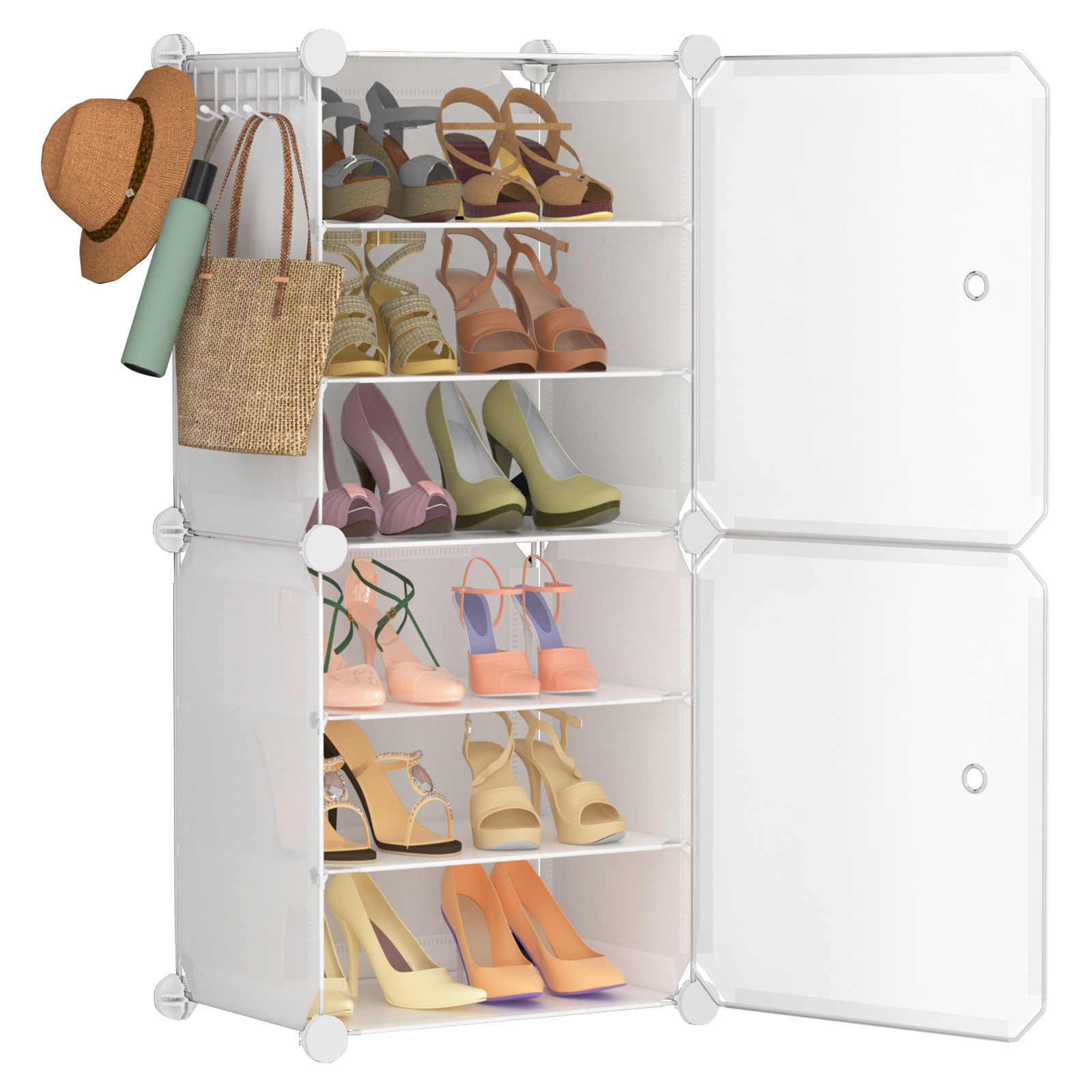 Plastic shoe storage folding shoe box shoes rack stand plastic