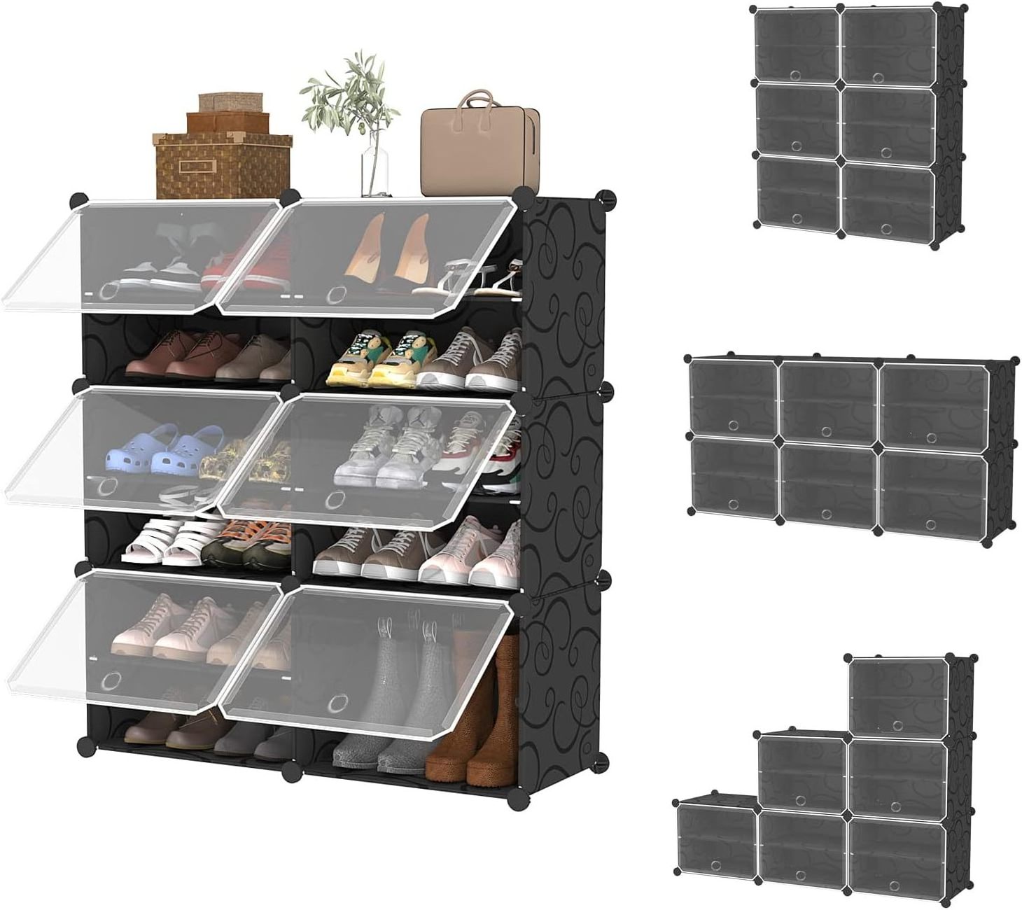 Movable Shoe Storage Cabinet with Door Shoe Cupboards shoe cabinet with shelf