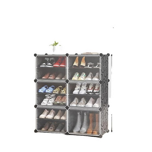 China supplier Shoe Box Plastic Clear Shoe Cabinet Finishing Stacking Storage Boxes Shoe Rack