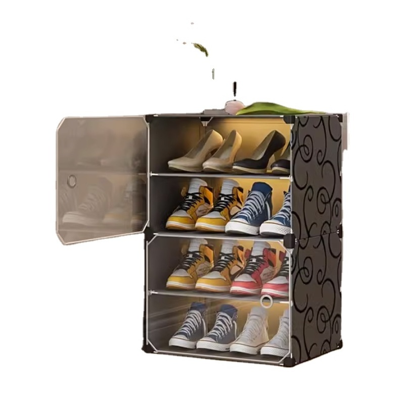 China supplier Home Shoe Storage Cabinet 5 Tier Shoe Racks Wooden Heels Sneakers Organizer Closet Living Room