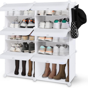 Large Capacity Pairs Shoes Boots Storage Metal Shoe Organizer Household Family Use Shoe Tower Unit Shelf Space Saving