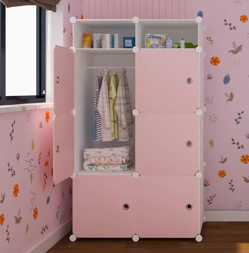 plastic wardrobe cabinet for kidsmodular cube storage pink plastic wardrobe storage box cube