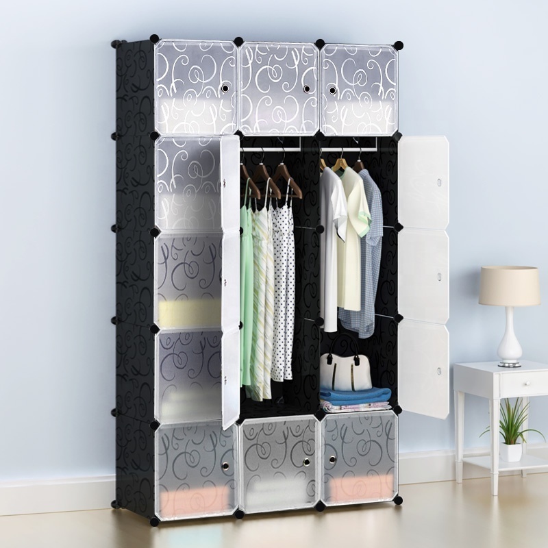 12 cube hanging clothes wardrobe closet organizer wardrobe plastic