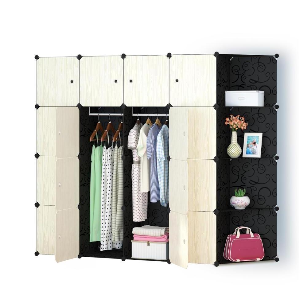 Fast Delivery Dormitory Closet Diy Plastic Foldable Wardrobe