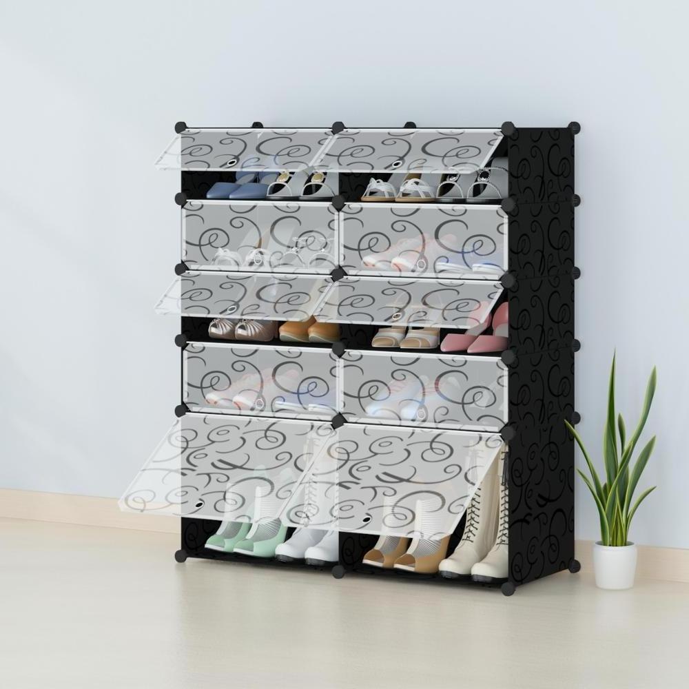 Modern White Green Shoe Storage Cabinet DIY Shoe Rack