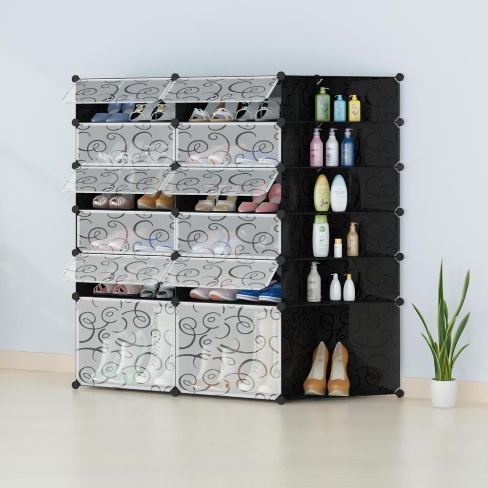 Modern White Green Shoe Storage Cabinet DIY Shoe Rack