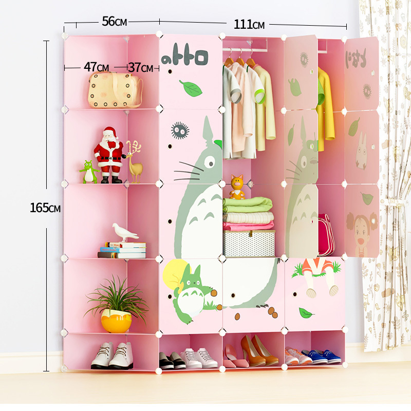 Portable Kids Wardrobe Bedroom Closet Children Storage Organizer