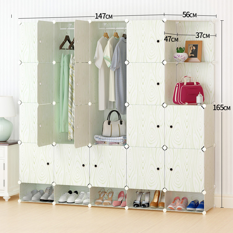 Wardrobe Closet Storage Organizer Armoire Modular 5 Deeper Cube Shelf