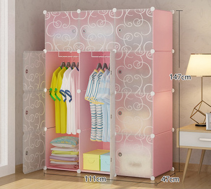 6 grid DIY kids cube kids collapsible wardrobe collapsible armoire collapsible wardrobe