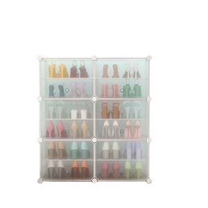 Front-opening  storage transparent shoe rack plastic storage box shoe storage