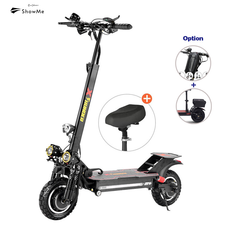 ShowMe dual-motors version scooter electric European bestseller kick 2400w 48v 60v dual moter off road flj scooter for adult