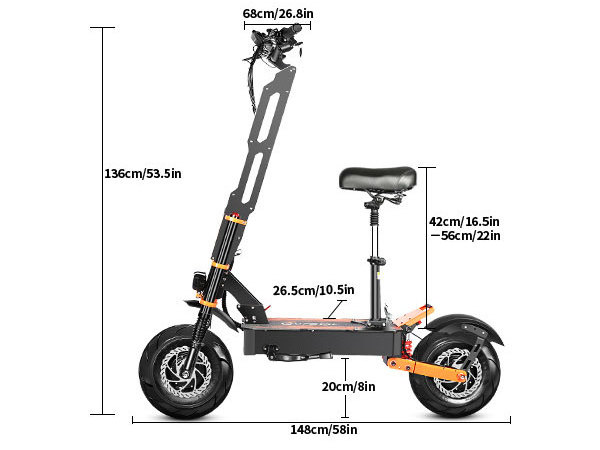 Usa Warehouse Dropshipping 100Ah Battery Viper 8000W Electric Scooter For Adults 13 Inch 14 Inch Electric Motorcycle Scooter