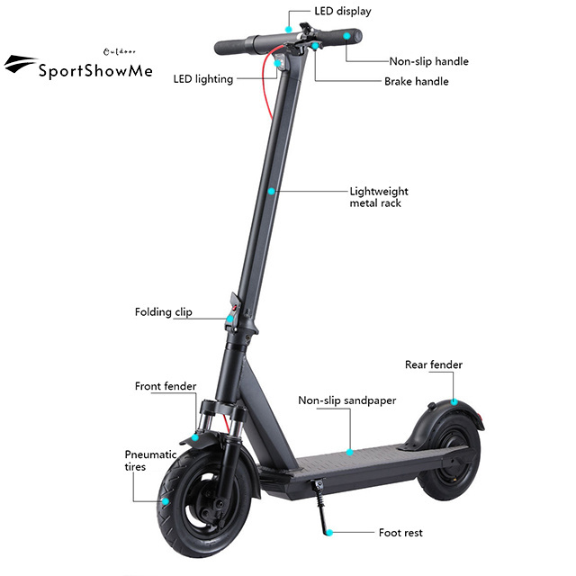 Hoverboard Foldable Electric Scooter Adult Fast 350W Portable Drive Adults Eu Warehouse Scooters Powerful