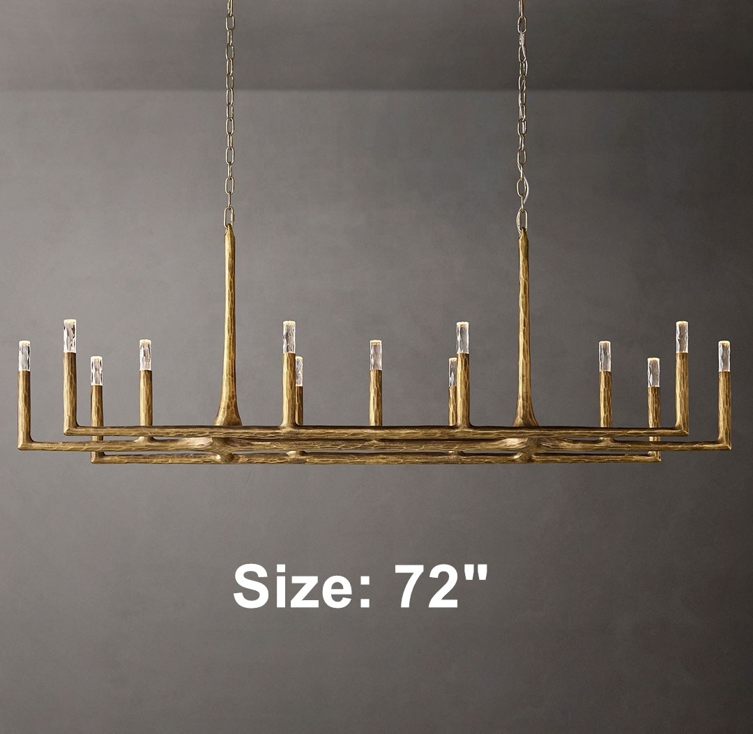 Modern Luxury Hotel Villa Living Room Chandelier American Living room Gold Brass Pendant Light