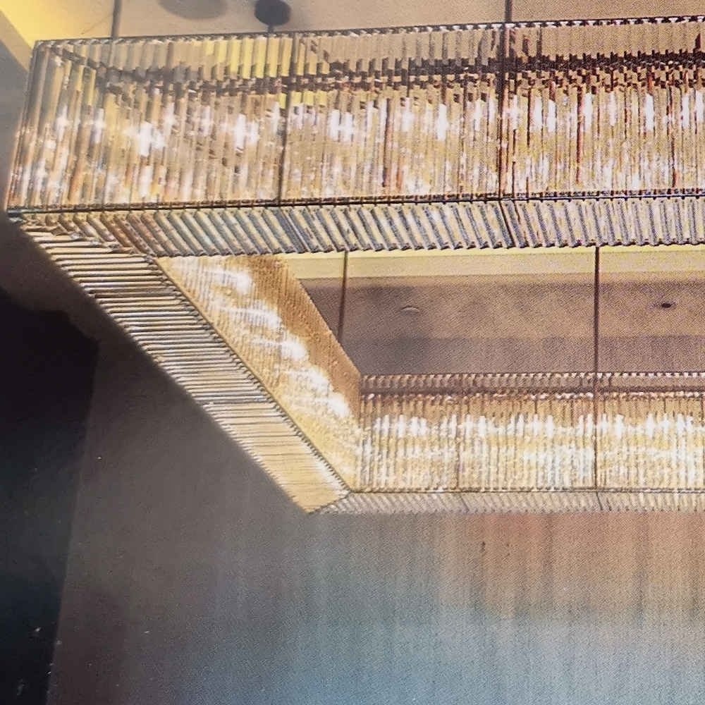 Modern Luxury Hanging Lighting Fixture of Ceiling Rectangular K9 Crystal Chandelier