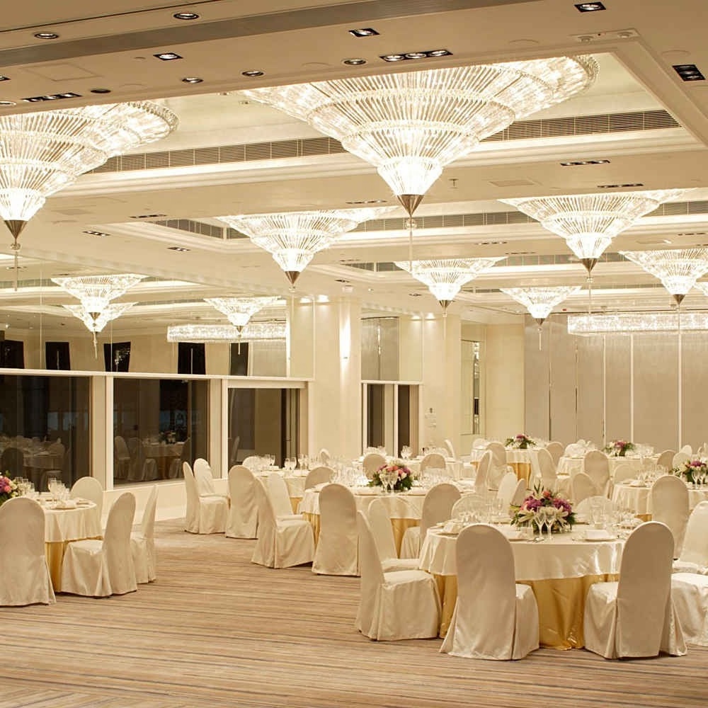 Hotel Custom Large Banquet Hall Crystal Chandelier LED Lighting Fixture for Hotel Lobby Indoor Big Ceiling Lights