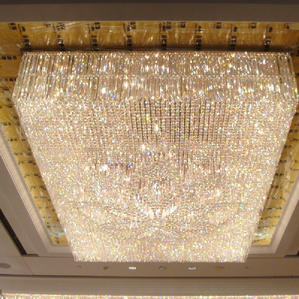 Meeting room ceiling modern low ceiling mounted Led crystal lamp chandelier