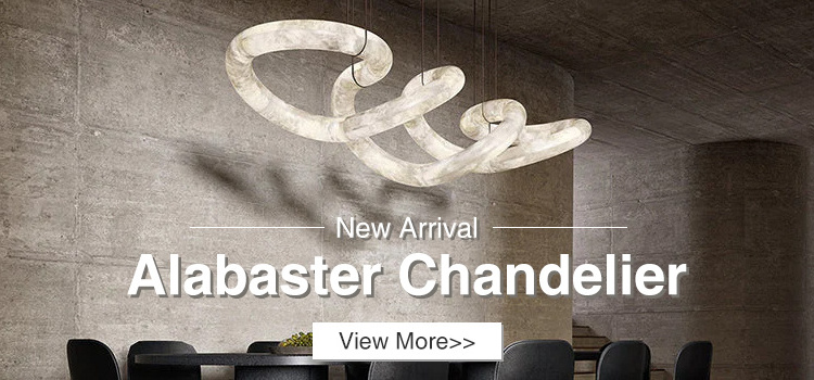 Modern Simple Hanging Alabaster Strip Chandelier Dining Table Kitchen Island Home Decorative Pendant Lights