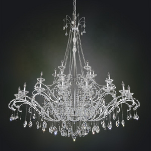 Luxury Large K9 Crystal Chandelier Hotel Wedding Banquet Foyer Lighting Fixture