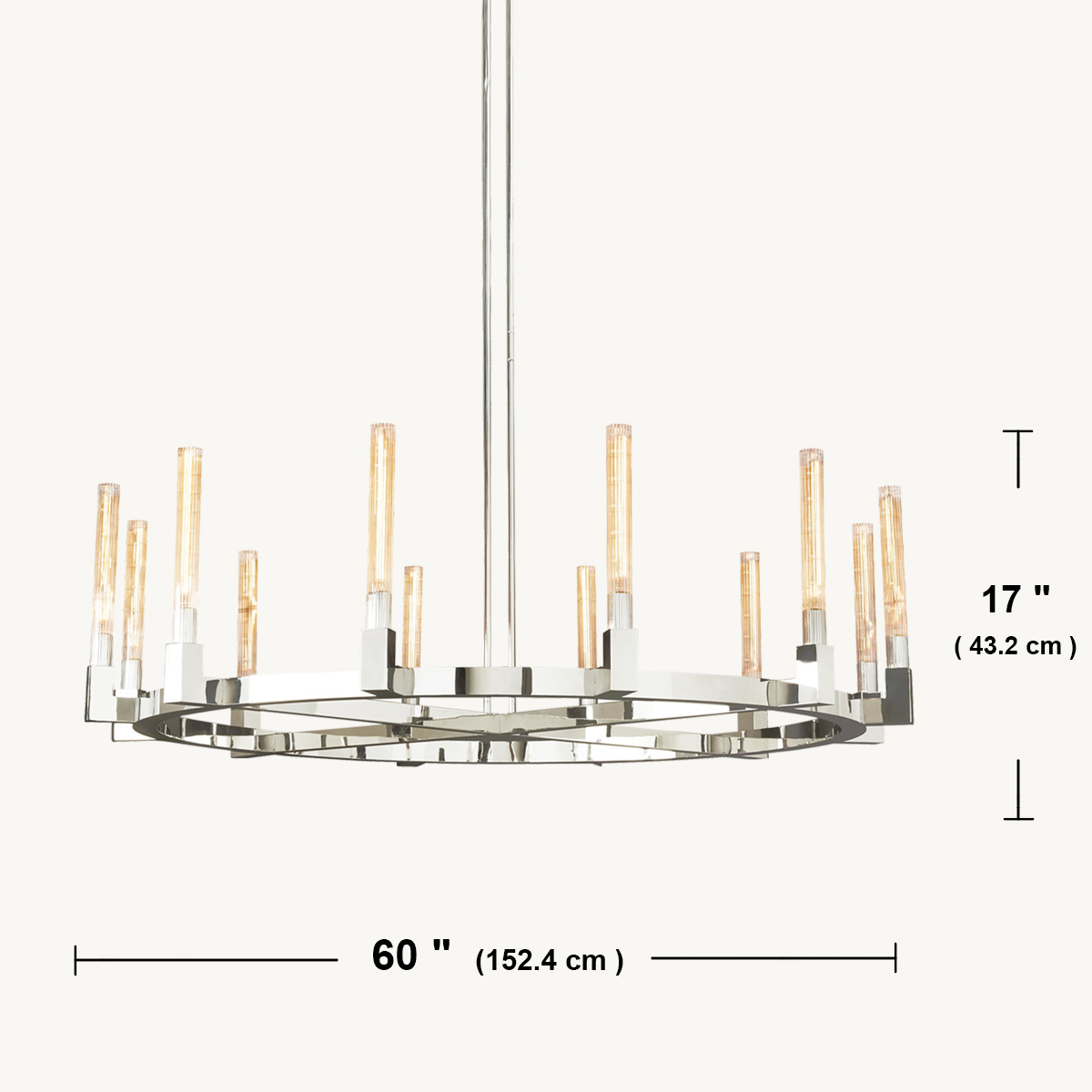 Modern Copper Industrial Style Chandelier Lighting Fixture Striped Glass Shade For Living Dining Room Kitchen Island Foyer Lobby