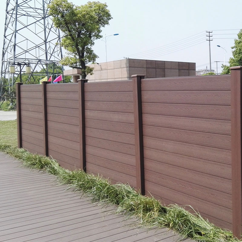 wpc slat fence, wpc fence shenzhen yyayuyuan decoration materials, waterproof outdoor wood plastic composite wpc fenc