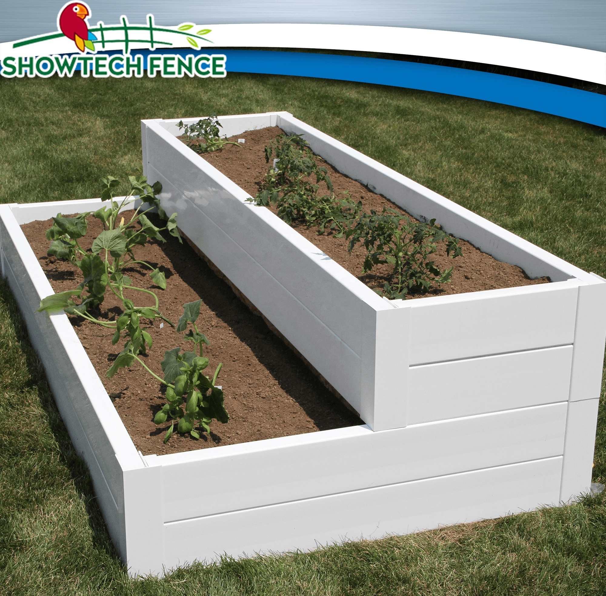 PVC white square plastic rectangular vegetable rectangle garden outdoor planter box large