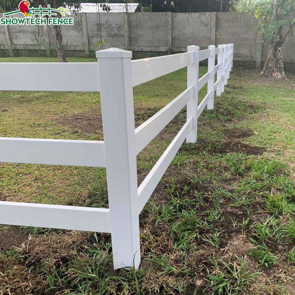 used horse fence for sale,pvc vinyl horse farm fence,portable pvc fencing