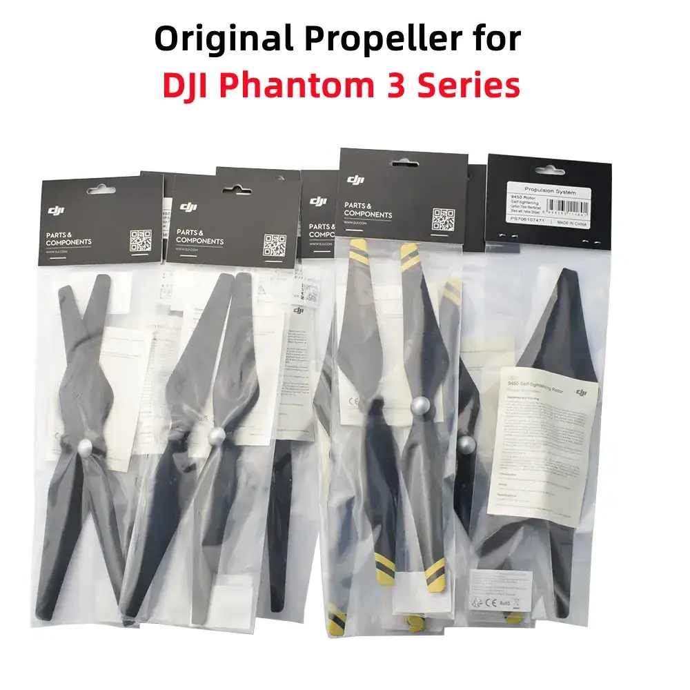 Original Black 9450 Propeller For DJI Phantom 3 Drone Carbon Fiber Reinforced Self-tightening Blade Spare Parts For Phantom Pro