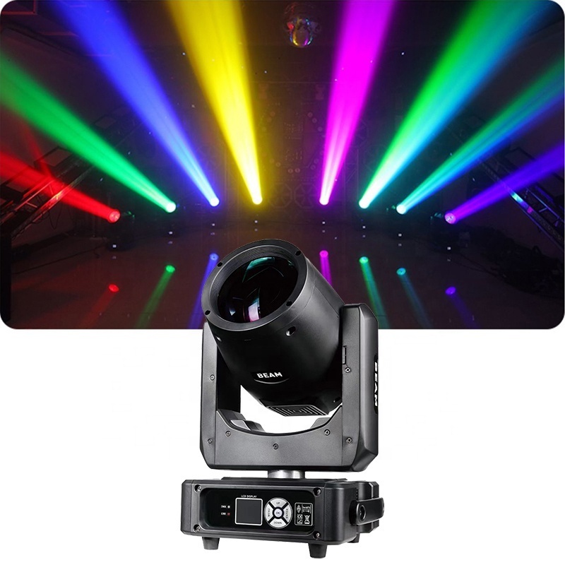 Good Effect 7R Sharpy Mini 230W Beam Moving Head Light High Bright DMX 512 Control 14Colors 17Gobos For Disco Party DJ Lighting